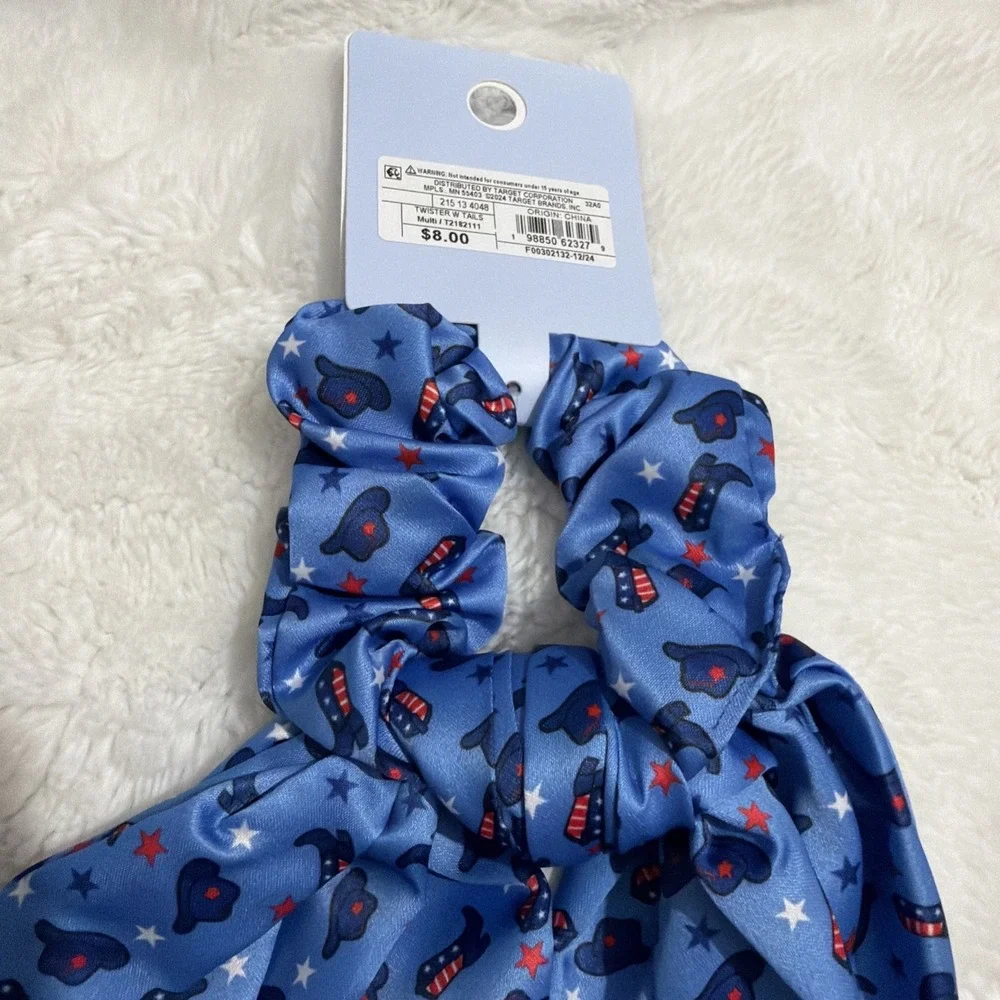 Oh My Stars Twister With Tails Hair Scrunchie, Cowboy Hat & Boots, NWT